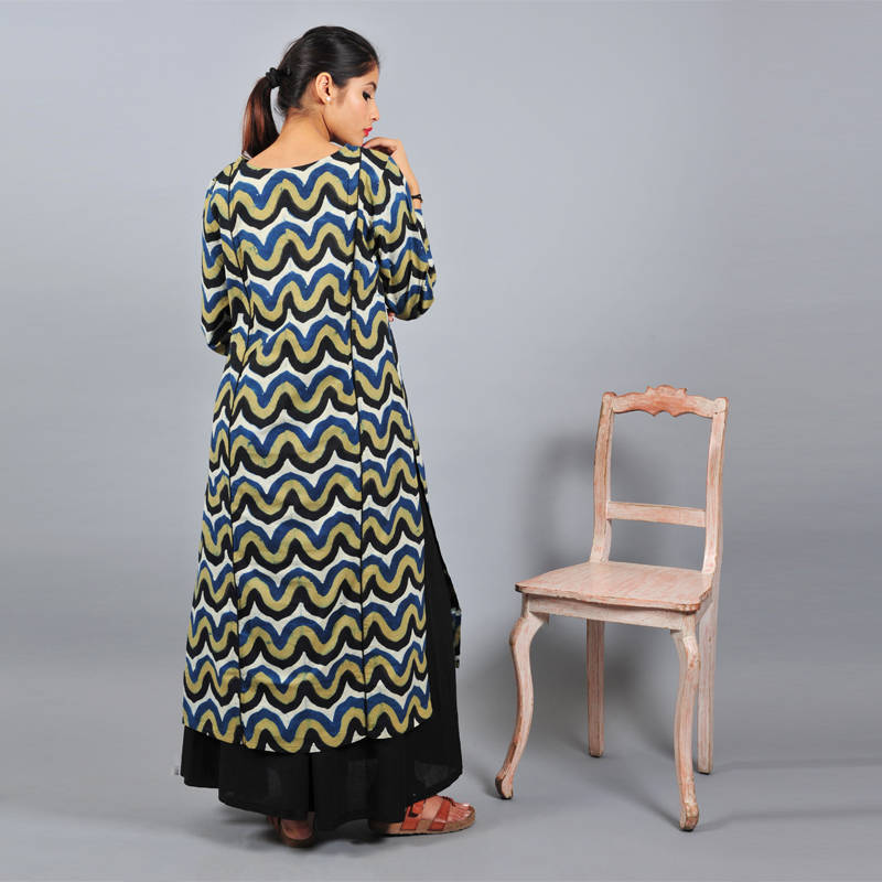 Wave Print Kurta