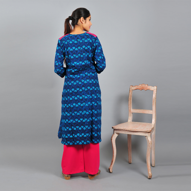 Mashru Emroidery Straight Kurta